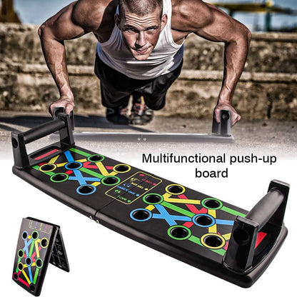 Planche de Pompes Multifonction Pliable  – Push Up Board Fitness Musculation – Jusqu’à 100 kg – 62 x 18 cm