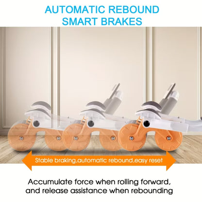 Roue Abdominale Intelligente avec Minuteur Intégré – Support Téléphone & Tapis Genoux Inclus - Orange