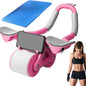 Roue Abdominale Intelligente avec Minuteur Intégré – Support Téléphone & Tapis Genoux Inclus - Rose