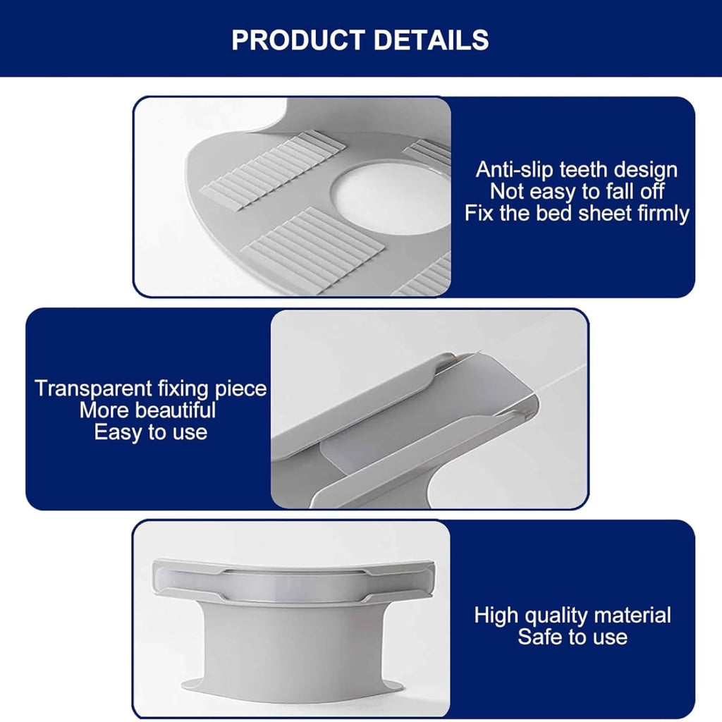 Kit 4 Supports de Drap-Housse Antidérapants – Clips de Fixation pour Coins de Lit - Gris