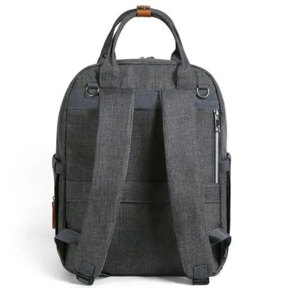 Sac à Dos de Maternité Multifonction avec Lit Pliable – Grande Capacité, USB & Poches Isothermes - Gris Charbon