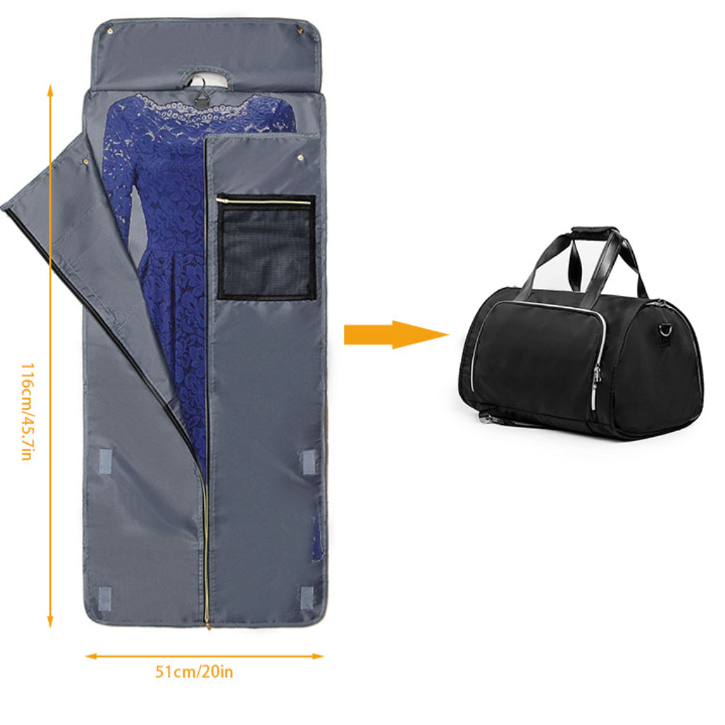 Sac de Voyage 4-en-1 Multifonction – Sac à Vêtements Convertible Imperméable - Noir