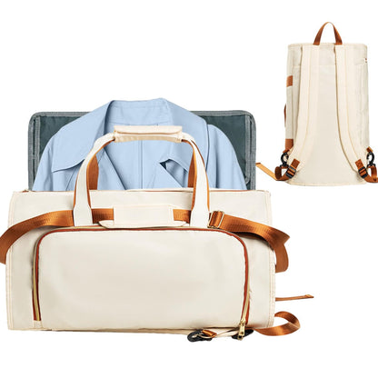 Sac de Voyage 4-en-1 Multifonction – Sac à Vêtements Convertible Imperméable - Blanc