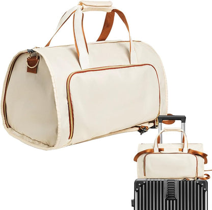Sac de Voyage 4-en-1 Multifonction – Sac à Vêtements Convertible Imperméable - Blanc