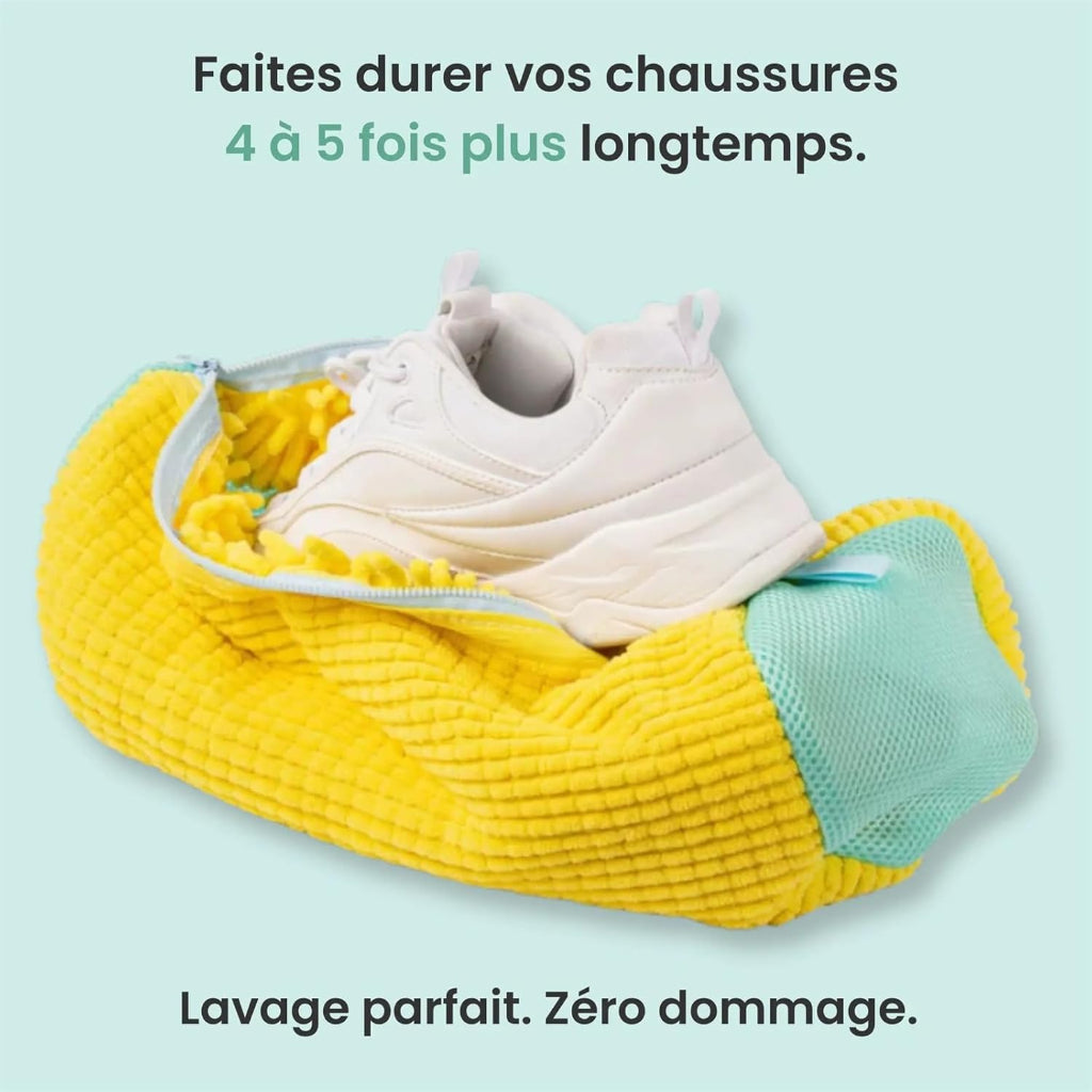 Sac de Lavage Chaussures Microfibre Réutilisable 19 × 39 cm