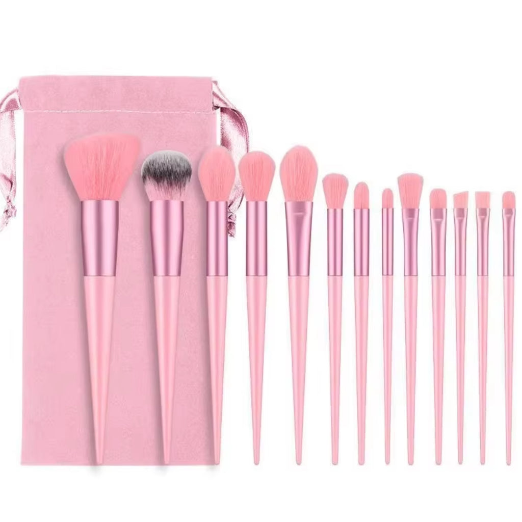 Kit de Pinceaux de Maquillage Professionnels Rose