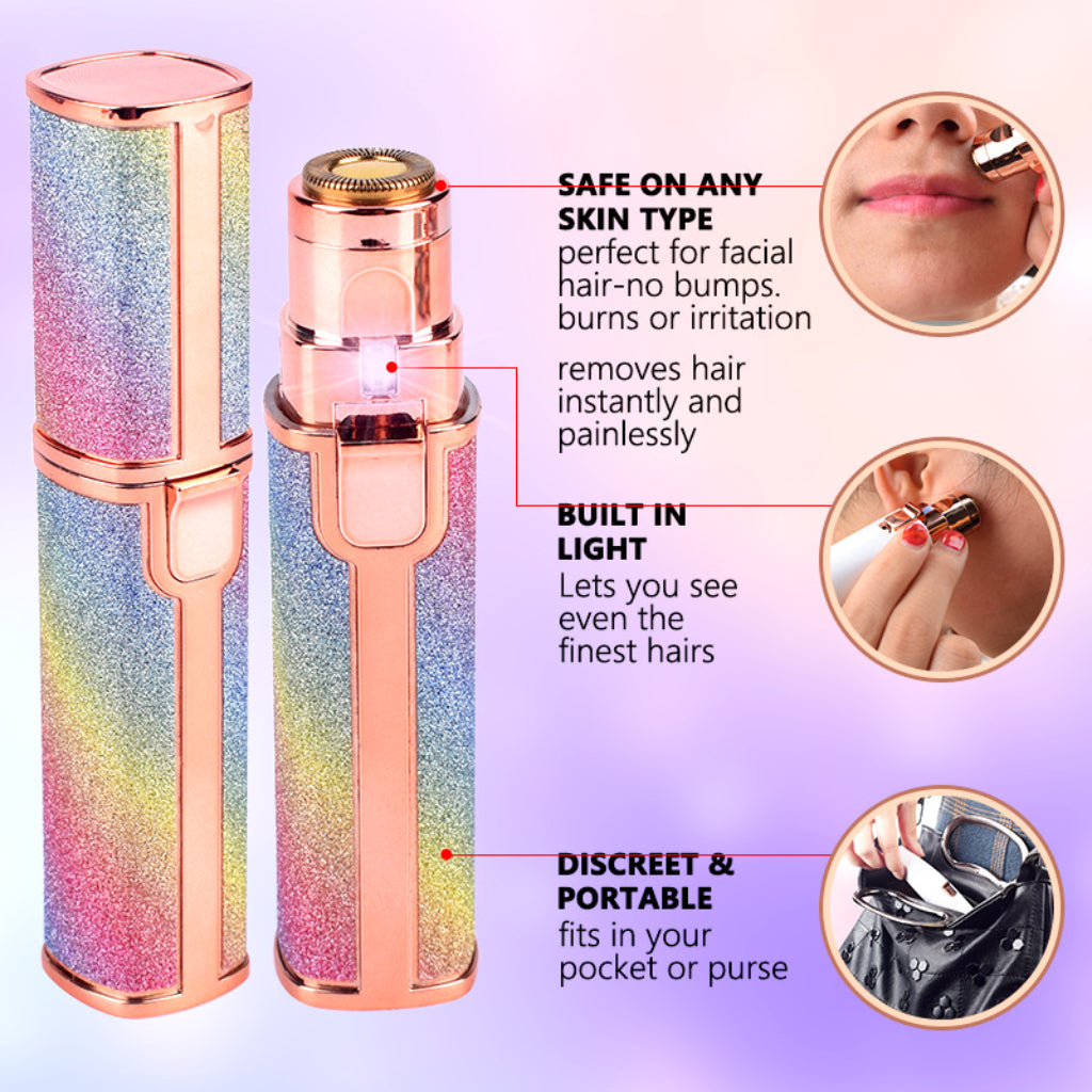 Épilateur Électrique 2-en-1 pour Sourcils et Visage Rechargeable USB
