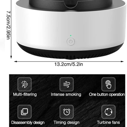 Cendrier 2 En 1 Aspirateur de Fumée Électrique Intelligent Avec Purificateur d’Air