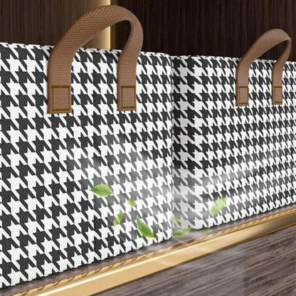 Pack de 2 Paniers de Rangement Pliables Noir et Blanc 47 × 28 × 19 cm – Paniers à Linge Multifonctions