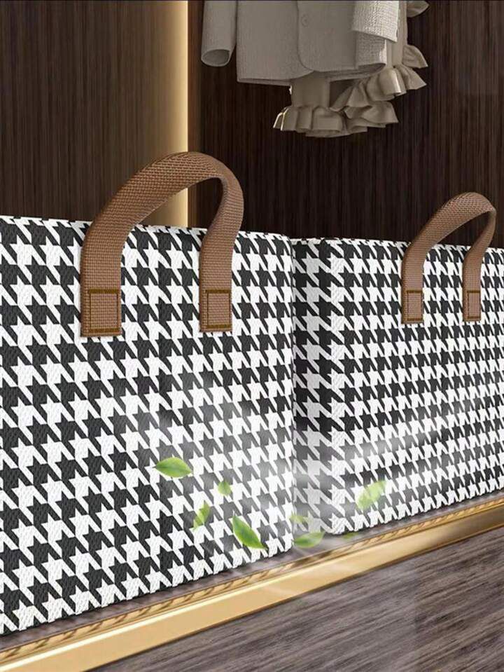 Pack de 5 Paniers de Rangement Pliables Noir et Blanc 47 × 28 × 19 cm – Paniers à Linge Multifonctions