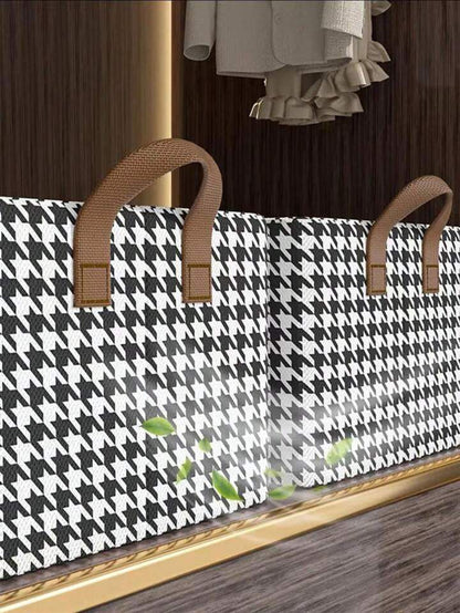 Pack de 5 Paniers de Rangement Pliables Noir et Blanc 47 × 28 × 19 cm – Paniers à Linge Multifonctions