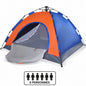 Tente Automatique 6 Places – 2,20 x 2,20 x 1,60 m – Tente Portable de Camping avec Sac de Transport – Bleu & Orange
