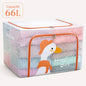 Boîte de Rangement Pliable 66 L 50 x40 x 33cm – Motif Happy Duck – Double Fermeture