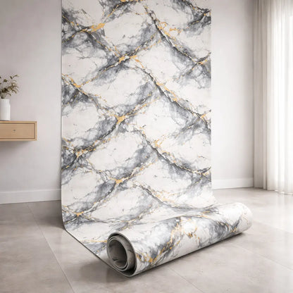 Rouleau Panneau Mural Autocollant Effet Marbre Gris 60 cm x 2,80 m – Épaisseur 3 mm