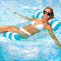 Hamac de Piscine Gonflable 4 en 1 avec Filet – Flotteur Multifonction Pliable – 128 x 68 x 78 cm - Bleu