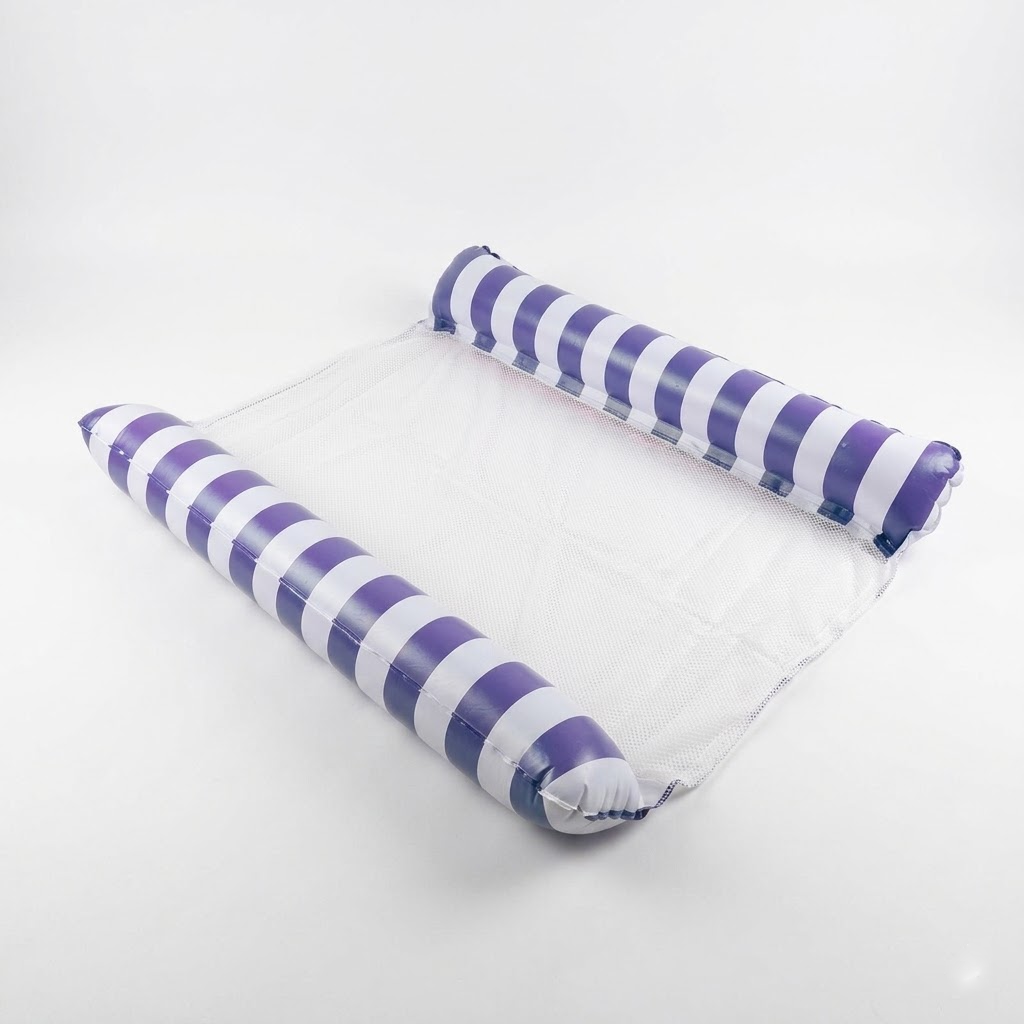 Hamac de Piscine Gonflable Flottant Pliable--SAINTEVE-138 x 132 x 20 cm- 2 places-Bleu