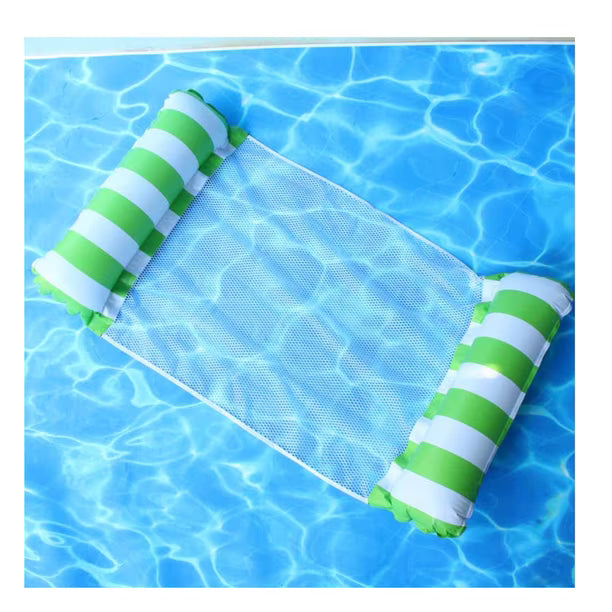 Hamac de Piscine Gonflable 4 en 1 avec Filet – Flotteur Multifonction Pliable – 128 x 68 x 78 cm - Vert