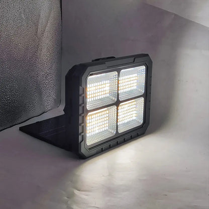 Projecteur Solaire LED Rechargeable 264 LED avec Panneau Solaire et Télécommande