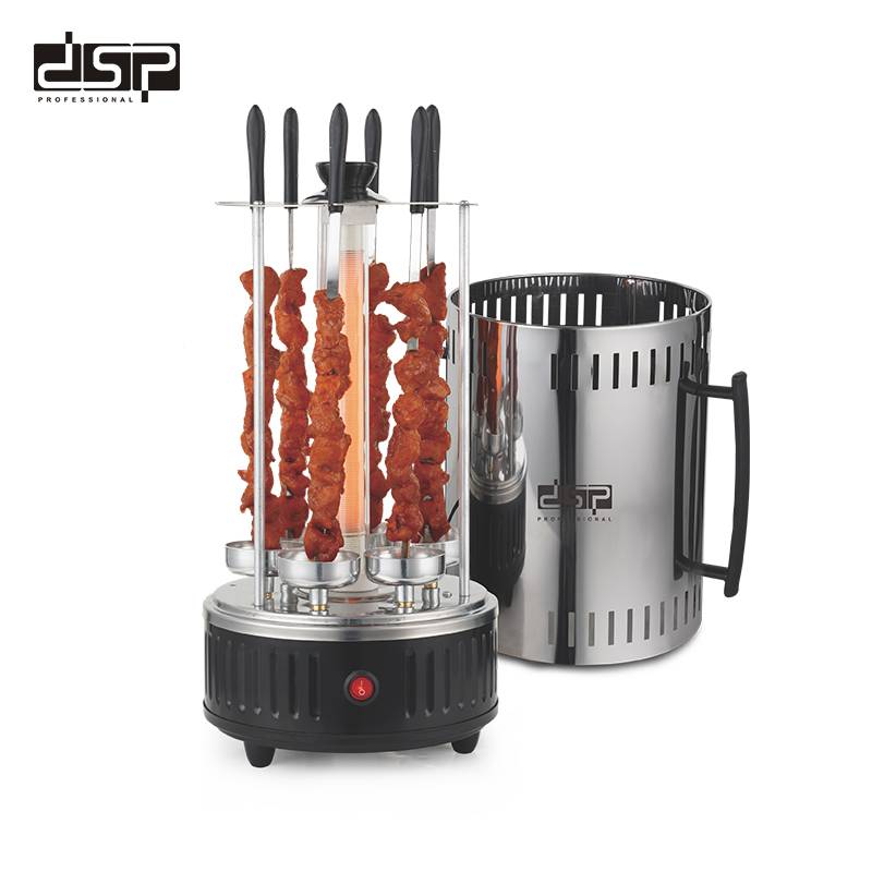 Barbecue Électrique Vertical DSP 6 Fourchettes 1000W – Rotation Automatique