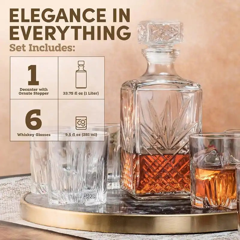 Ensemble de 7 Pièces en Verre Bormioli Rocco Selecta Whisky