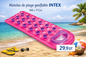 Matelas de plage gonflable INTEX Rose -188x71 Cm