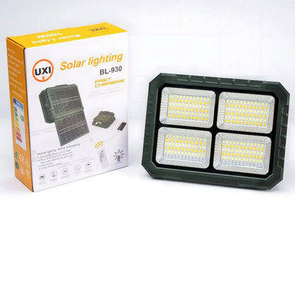 Projecteur Solaire LED Rechargeable 264 LED avec Panneau Solaire et Télécommande