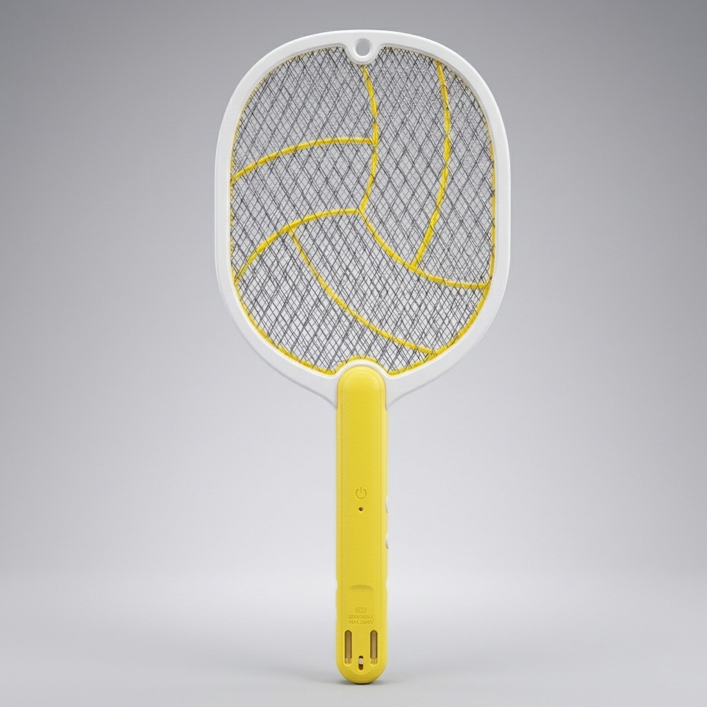Raquette Électrique Anti-Moustiques Rechargeable USB – Tue-Insectes Haute Tension - Jaune