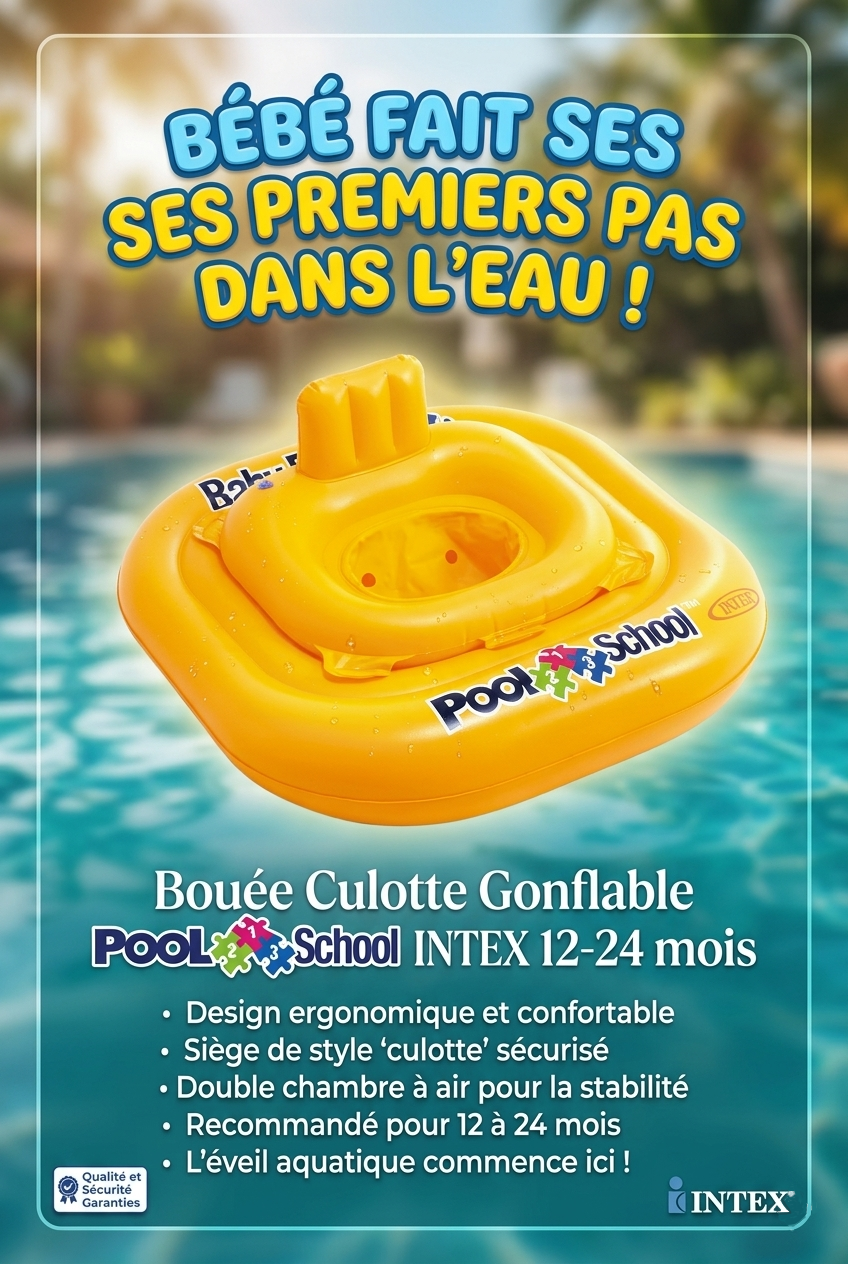 Bouée Culotte Gonflable POOL SCHOOL INTEX 12-24 mois