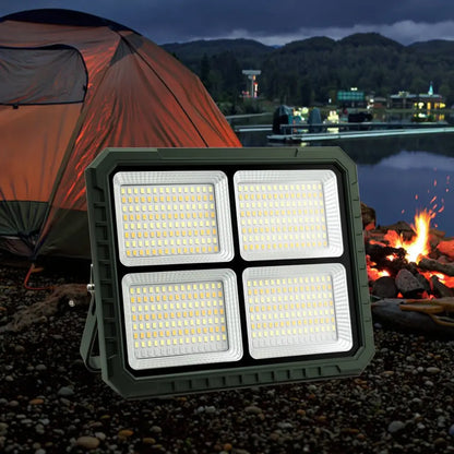 Projecteur Solaire LED Rechargeable 264 LED avec Panneau Solaire et Télécommande