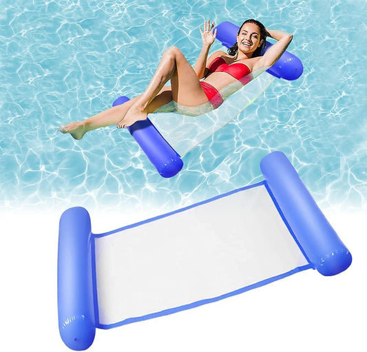 Hamac de Piscine Gonflable Flottant Pliable-SAINTEVE -110 x 80 x 18 cm- 1 place-Bleu