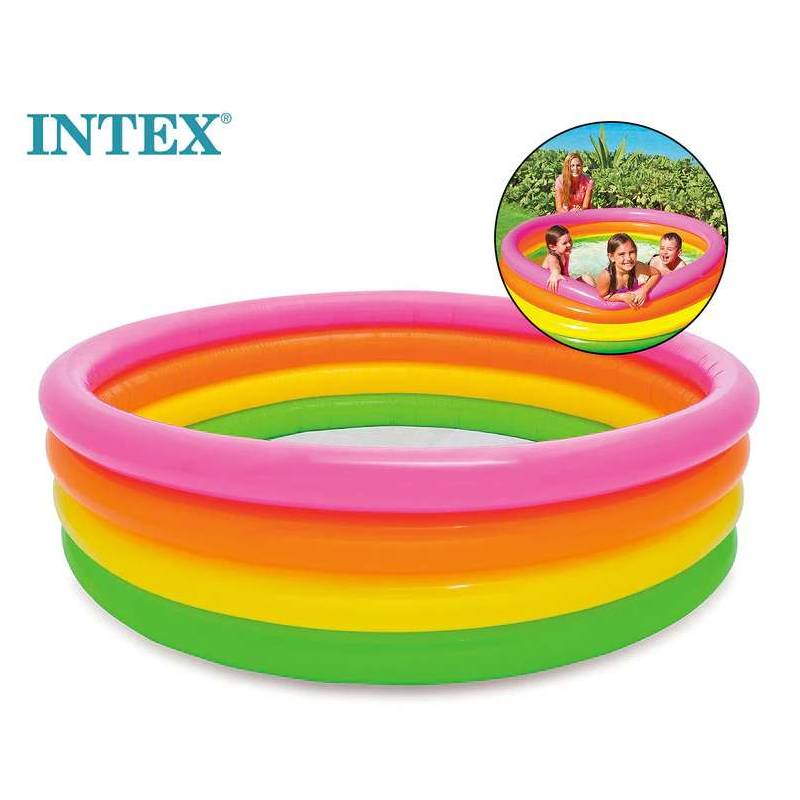 Piscine Gonflable SUNSET GLOW avec 4 Anneaux INTEX - 168 X 46 cm