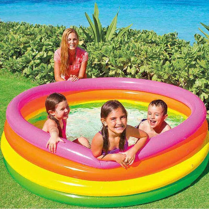 Piscine Gonflable SUNSET GLOW avec 4 Anneaux INTEX - 168 X 46 cm