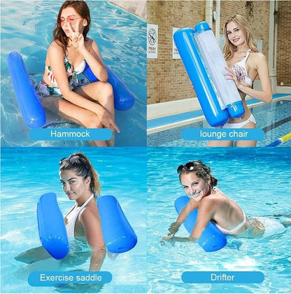 Hamac de Piscine Gonflable Flottant Pliable-SAINTEVE -110 x 80 x 18 cm- 1 place-Bleu