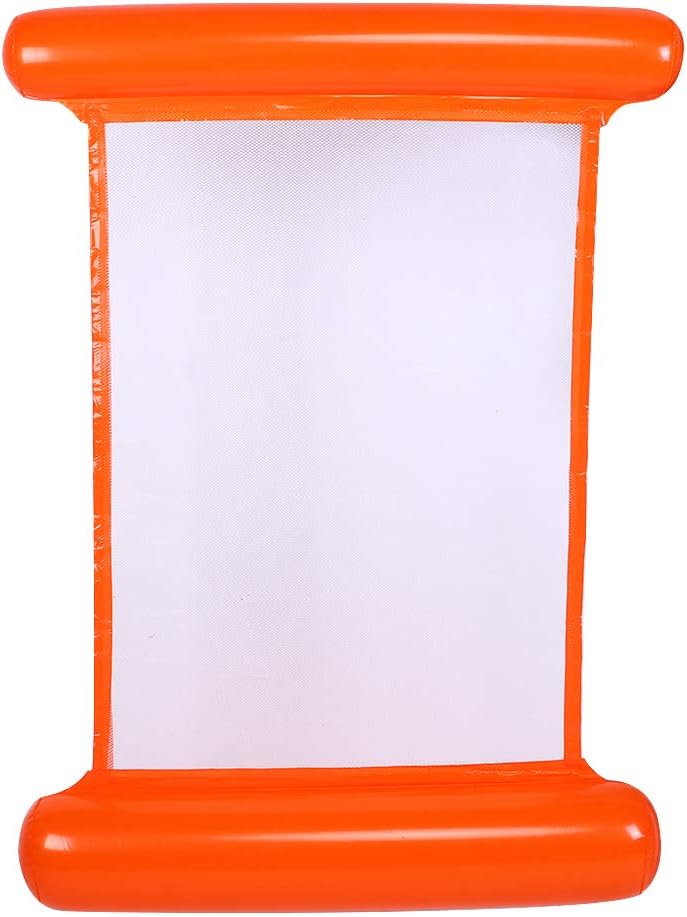 Hamac de Piscine Gonflable Flottant Pliable-SAINTEVE -110 x 80 x 18 cm- 1 place-Orangé