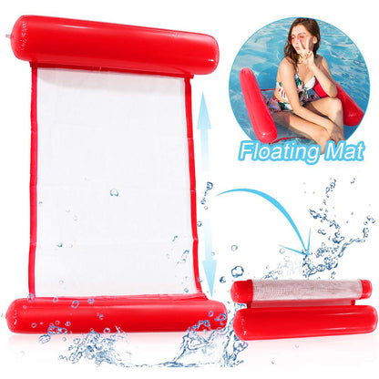 Hamac de Piscine Gonflable Flottant Pliable-SAINTEVE -110 x 80 x 18 cm- 1 place-Rouge