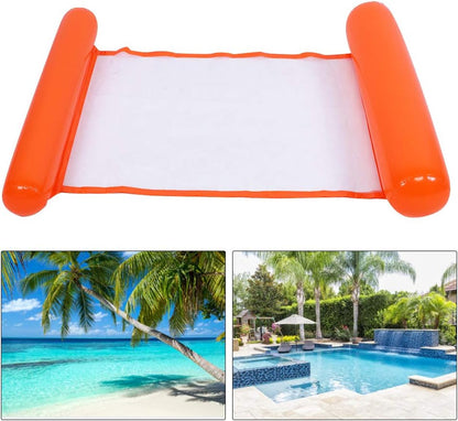 Hamac de Piscine Gonflable Flottant Pliable-SAINTEVE -110 x 80 x 18 cm- 1 place-Orangé