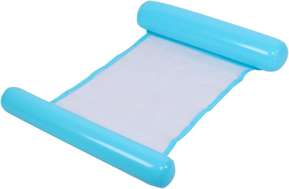 Hamac de Piscine Gonflable Flottant Pliable-SAINTEVE -110 x 80 x 18 cm- 1 place-Bleu ciel