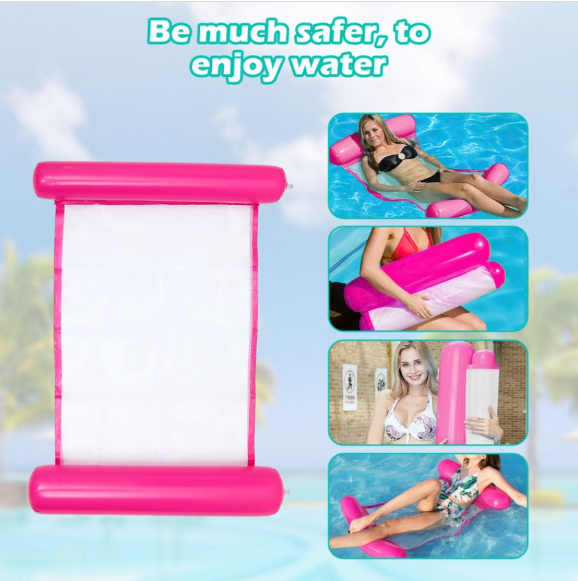 Hamac de Piscine Gonflable Flottant Pliable-SAINTEVE -110 x 80 x 18 cm- 1 place-Rose