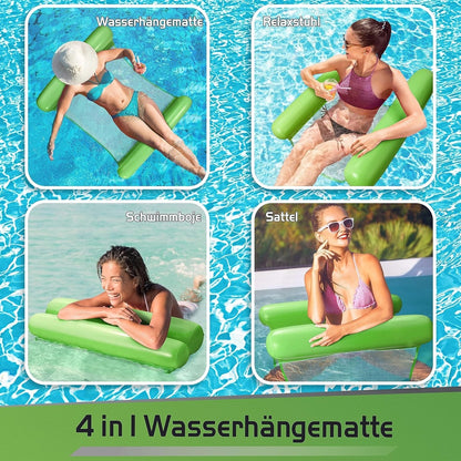 Hamac de Piscine Gonflable Flottant Pliable-SAINTEVE -110 x 80 x 18 cm- 1 place-Vert