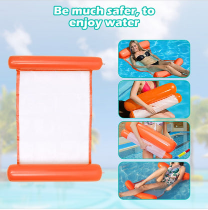 Hamac de Piscine Gonflable Flottant Pliable-SAINTEVE -110 x 80 x 18 cm- 1 place-Orangé