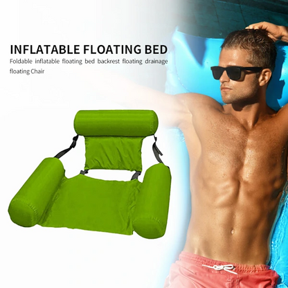 Chaise Gonflable Pliable Pour Piscine et Plage – 120 x 100 cm – Vert