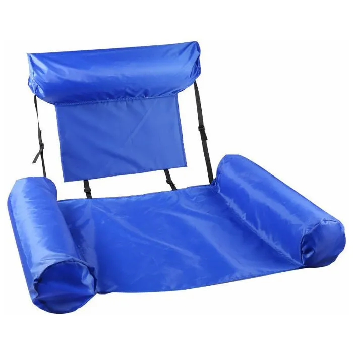 Chaise Gonflable Pliable Pour Piscine et Plage – 120 x 100 cm – Bleu