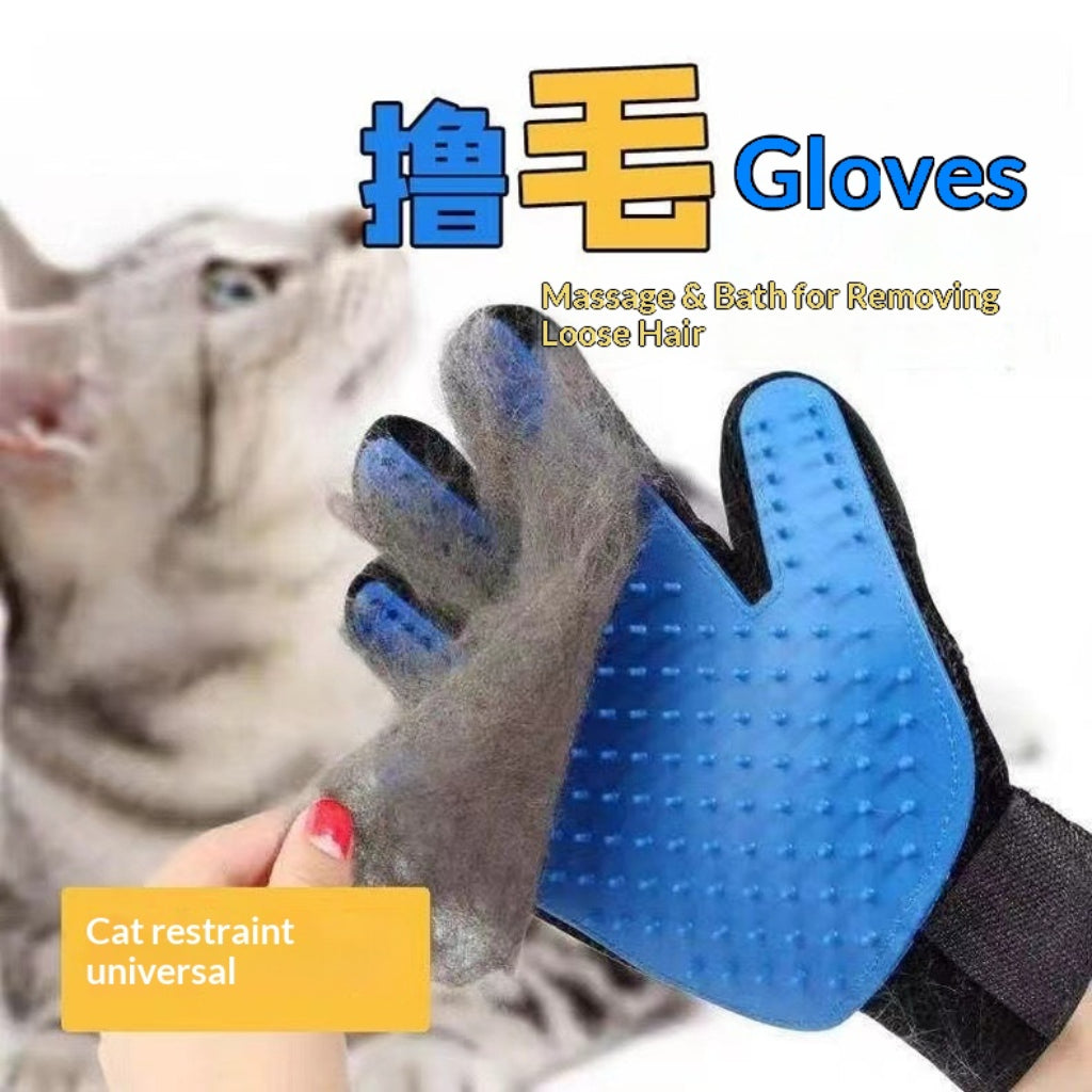 Gant de Toilettage pour Chat en Silicone – Anti-Poils pour Chats et Petits Chiens