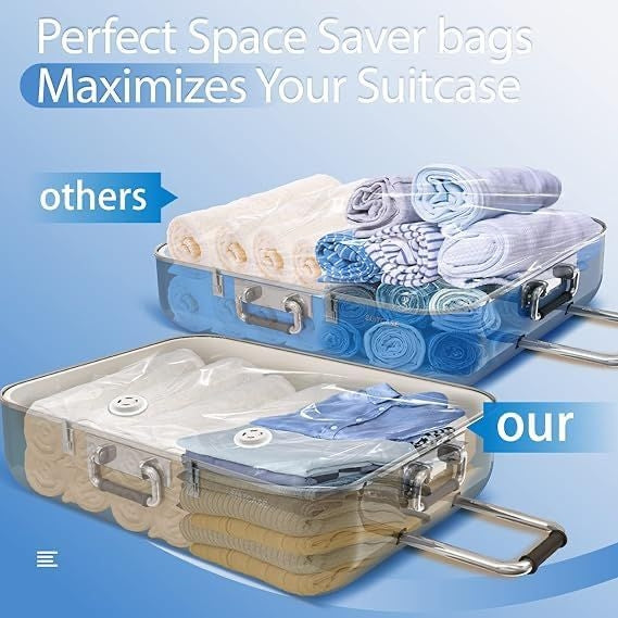 Lot de 5 Sacs de Rangement Sous Vide Avec Pompe